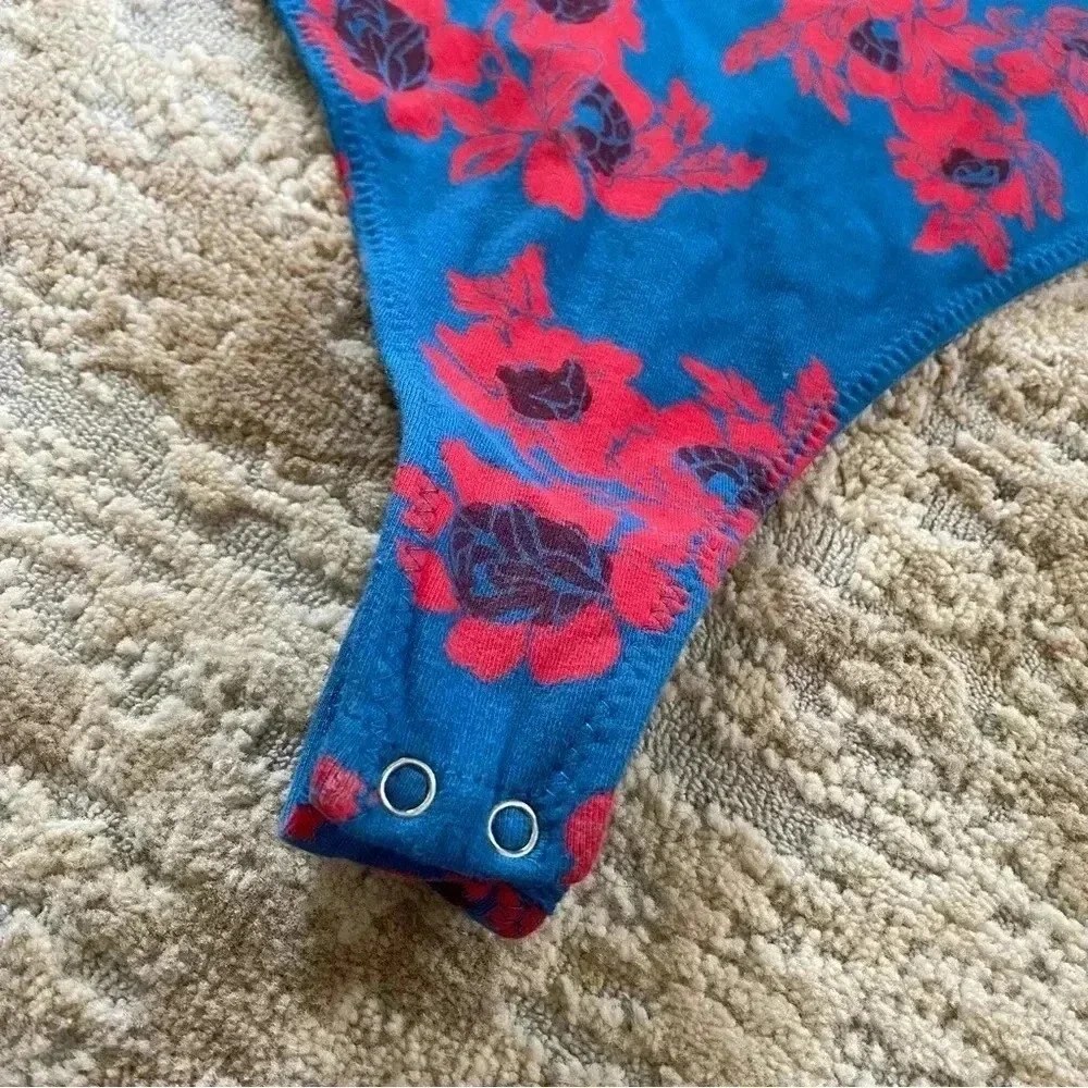 Free People Blue Red Floral 